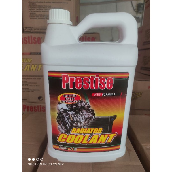 Jual AIR RADIATOR COLLANT MEREK PRESTISE WARNA MERAH ISI 5L | Shopee ...