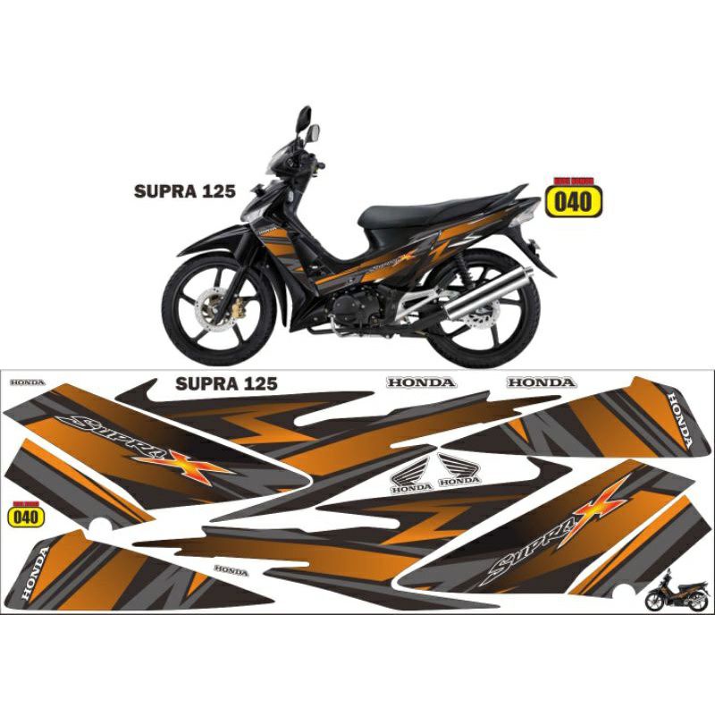 Jual Lis variasi Supra x 125 old stiker Supra x lama 2006 striping