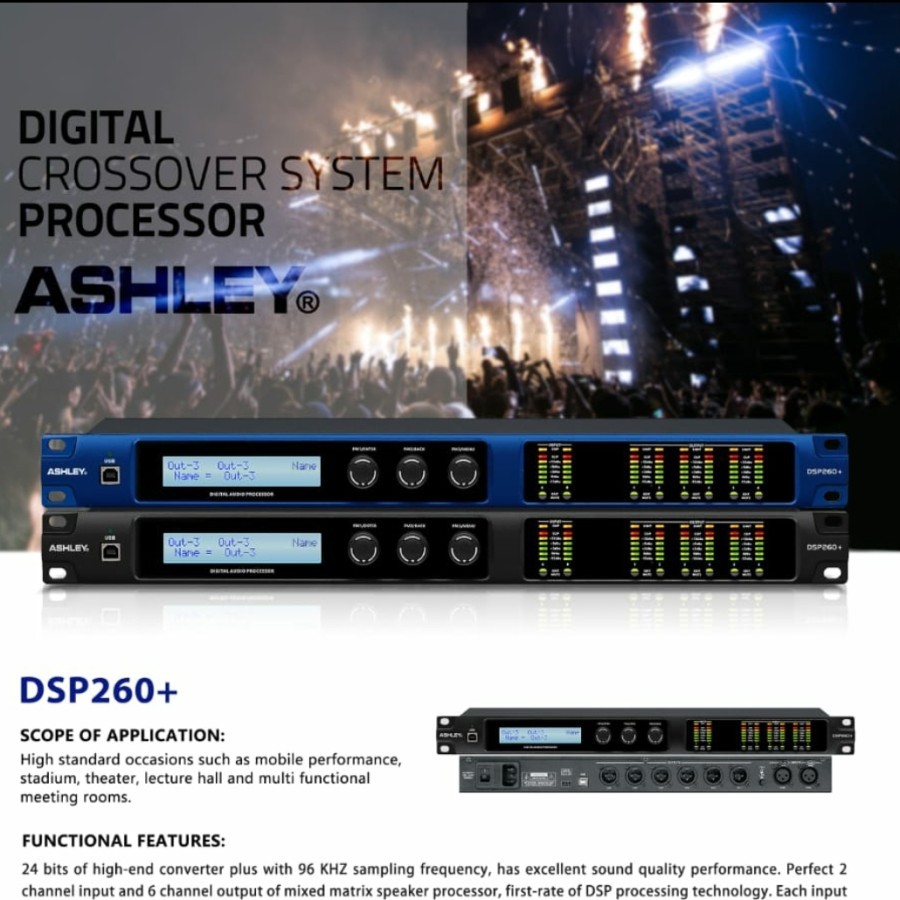 Jual DLMS ASHLEY DSP 260+ Crossover Management Digital ADSP 260 Plus ...
