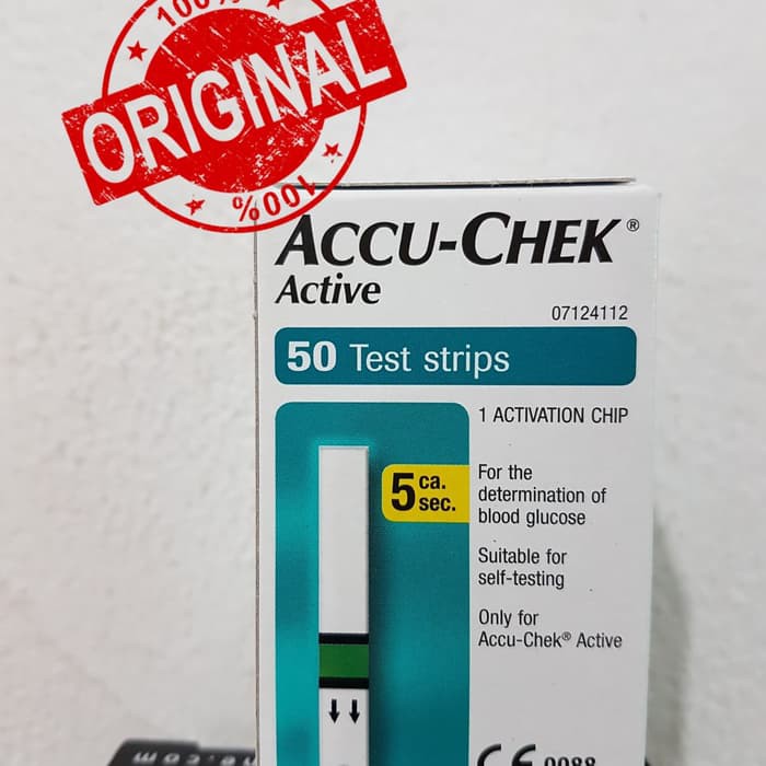 Jual Strip Tes Glucosa Accucheck Active gula accu check aktif isi 50 ...