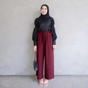 Celana Kulot Panjang Wanita Pants Import Korea Daily Kulot Umbrella Muat Bb 140Kg Kulot Jumbo