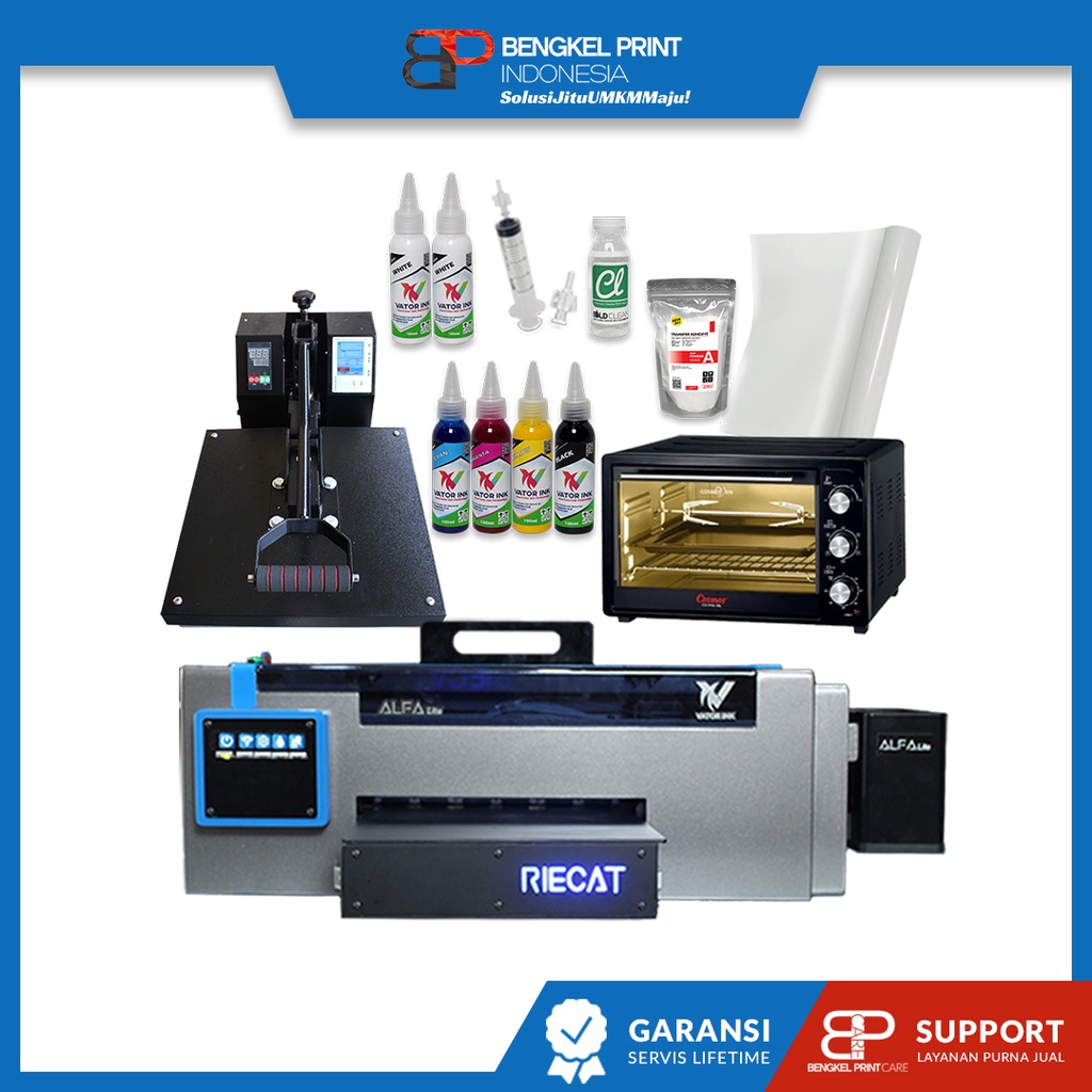 Jual Paket Mesin Printer DTF Riecat Alfa Lite A4 Lengkap Oven Shopee Indonesia