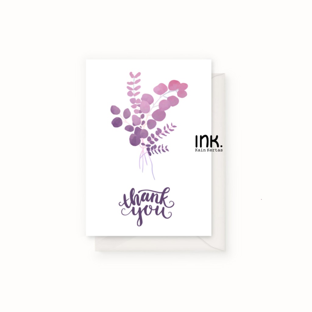 Jual Thank You Card Kartu Ucapan Terima Kasih Greeting Card Free Amplop Shopee Indonesia 0769