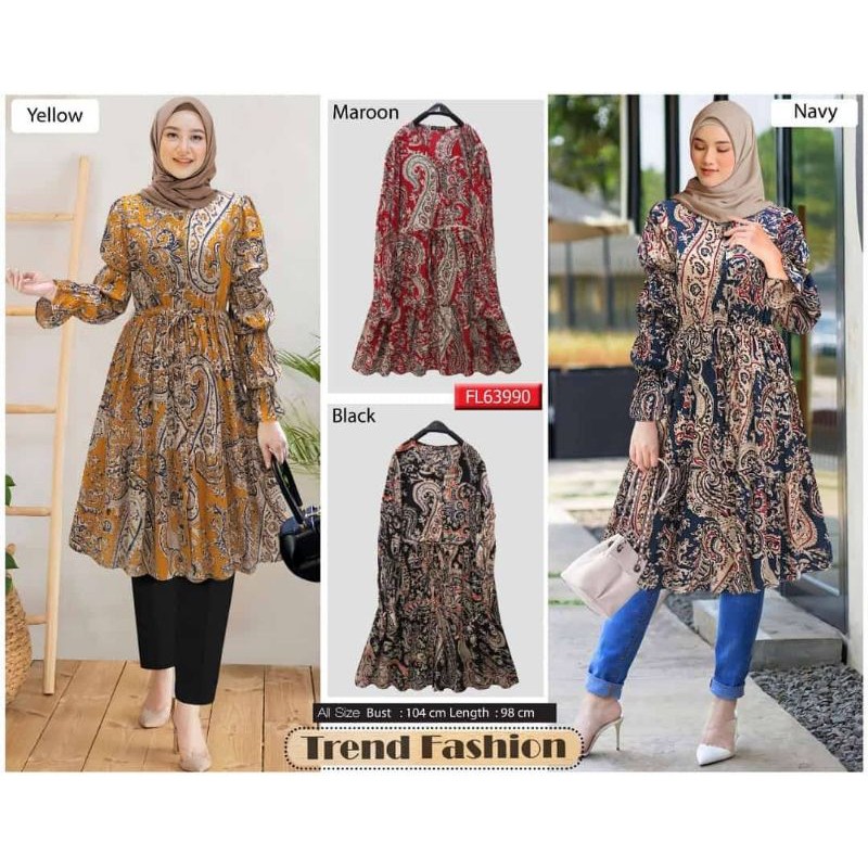 Jual TUNIK BATIK | Tunik Formal | Tunik Hijab | Shopee Indonesia