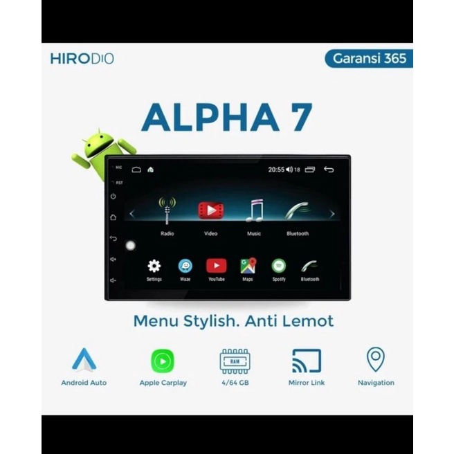 Jual Head Unit Hiro Alpha Inch Ram Gb Rom Android Mirrorlink Ios