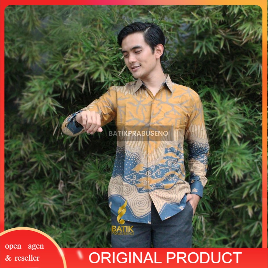 Jual Batik Prabuseno Kemeja Batik Pria Lengan Panjang Slimfit Slim Fit ...