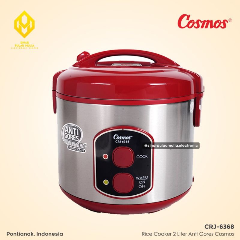 Jual Cosmos Rice Cooker 3 In 1 Magic Com 2 Liter Crj 6368 Crj 6368