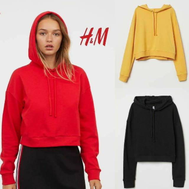 Jual sweater H M crop top hoodie h m Shopee Indonesia