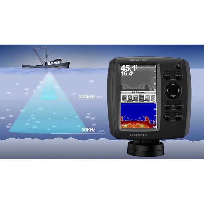 Jual Garmin Fishfinder 560C , dual frequency 1500, ft Shopee Indonesia