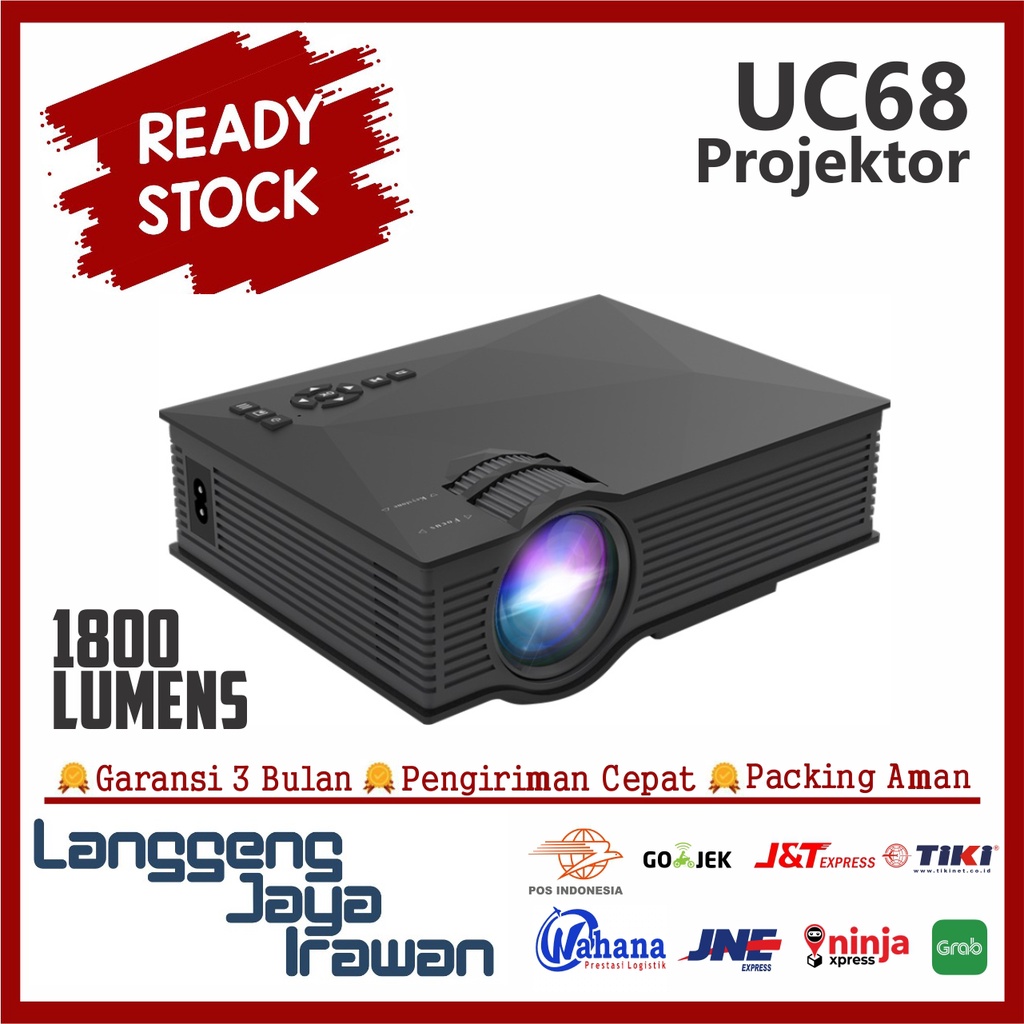 Jual Proyektor Projector Unic UC 68 UC68 Lumens 1800 UC46 + Wifi 1080p ...