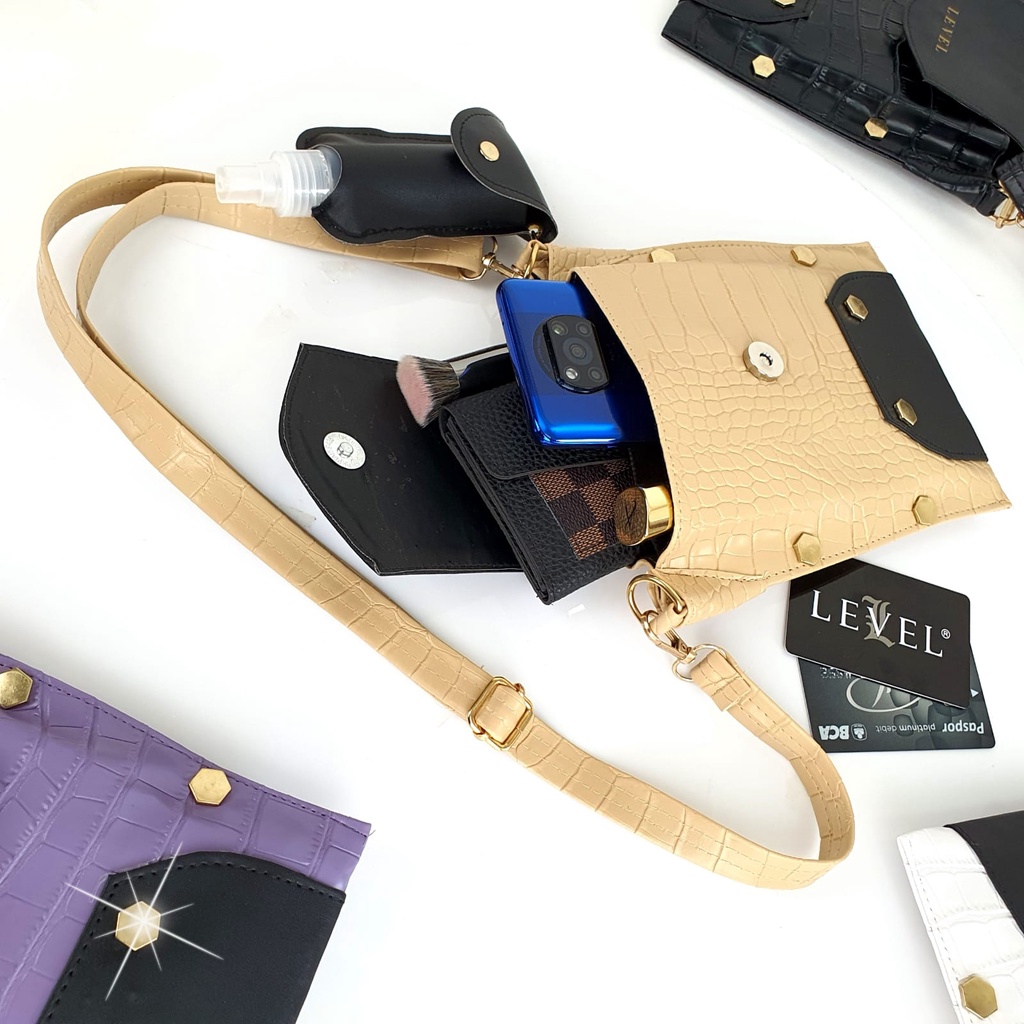 Jual TAS WANITA LEVEL ROXY ( FREE POUCH ) SELEMPANG PREMIUM HARGA MURAH ...