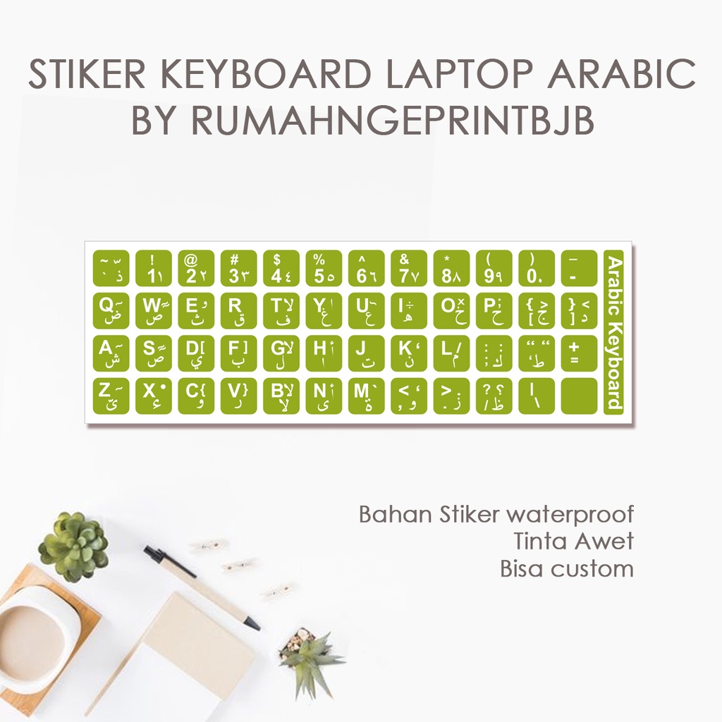 Jual Sticker Keyboard Arabic | Stiker Keyboard Arab | Stiker ketik ...