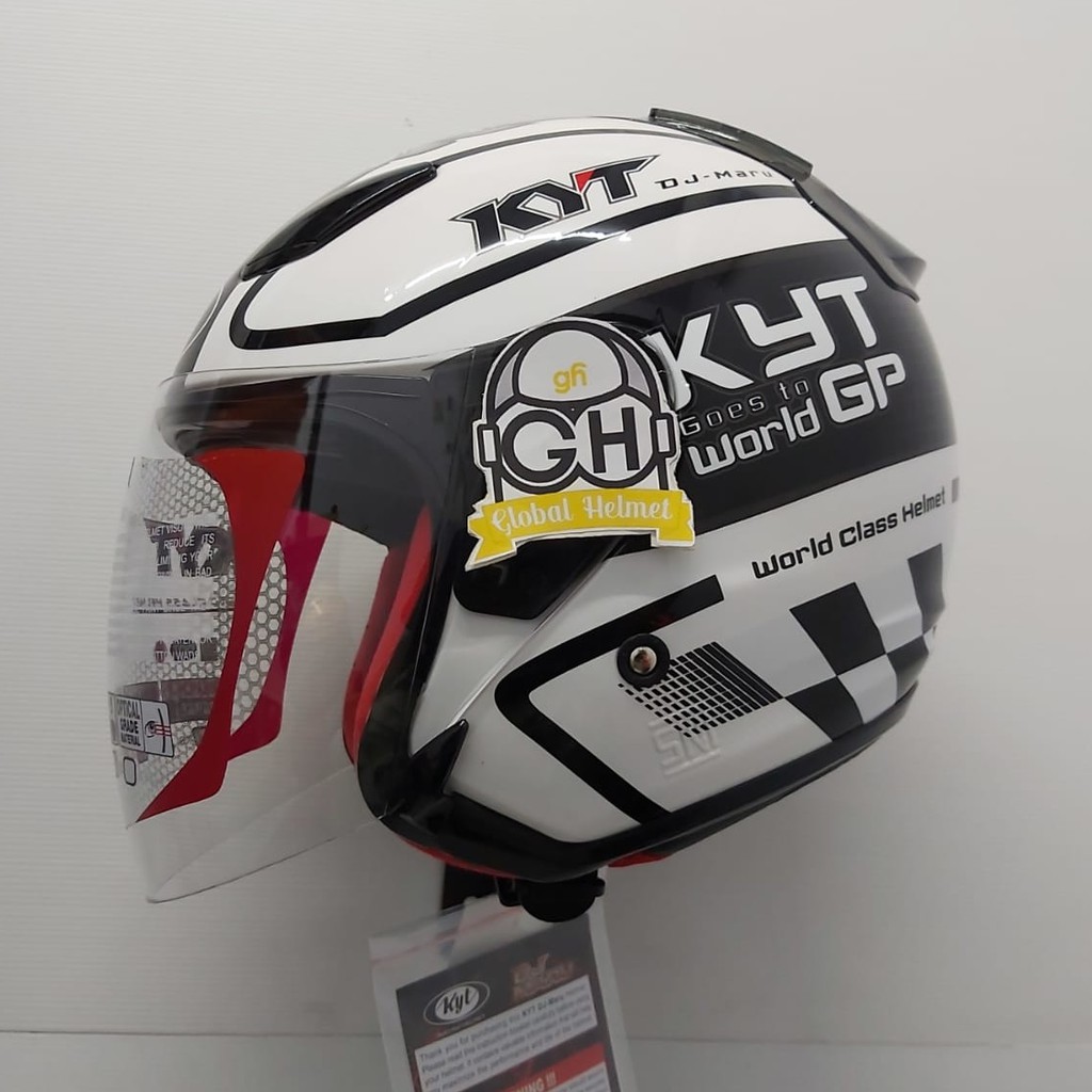 Jual HELM HALF FACE KYT DJ MARU KYT DJMARU MOTIF 11 WHITE Shopee