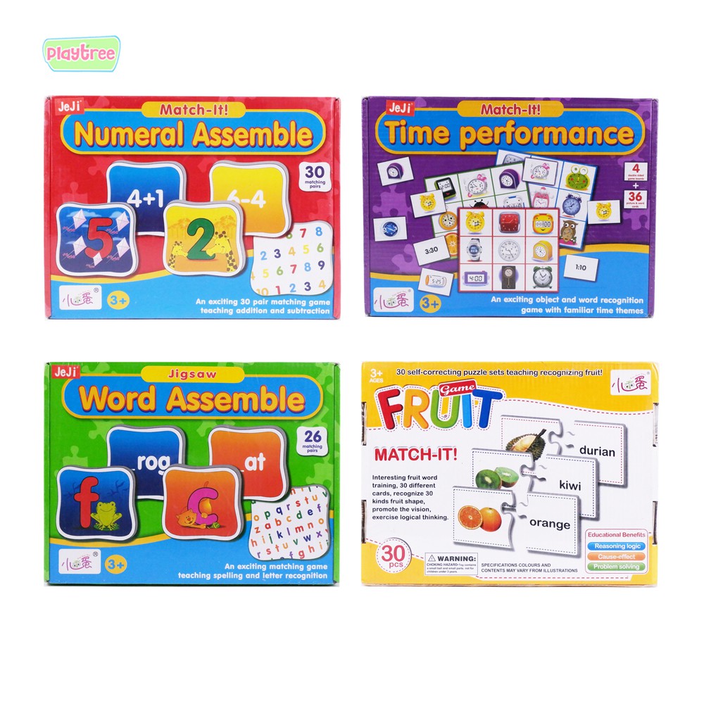 Jual Mainan Edukasi Permainan Puzzle Match It | Shopee Indonesia