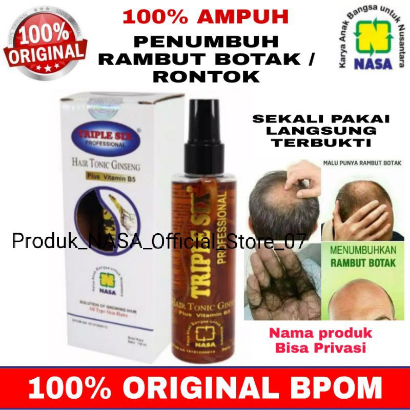 Jual TRIPLE SIX Hair Tonic Ginseng Plus Vit B5 ( 150 Ml ) | Shopee ...