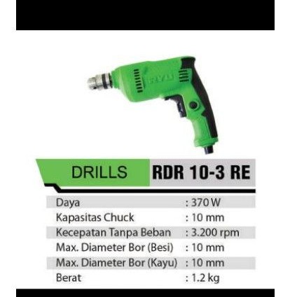 Jual mesin bor RYU 10mm RDR 10-3RE 2 arah variable speed | Shopee Indonesia