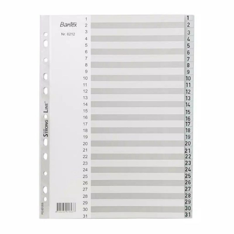 Jual Bantex Pp Pembatas Binder Divider A4 31 Lembar Index Numeric