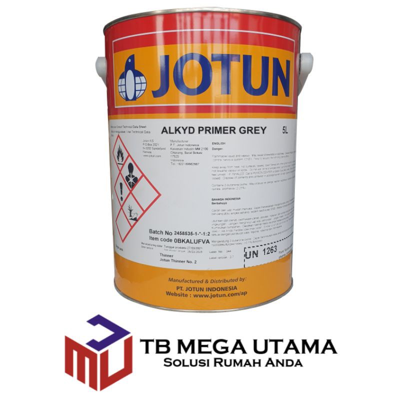 Jual Jotun Alkyd Primer Grey 5 Liter Lapisan Anti Korosi Shopee Indonesia 4656