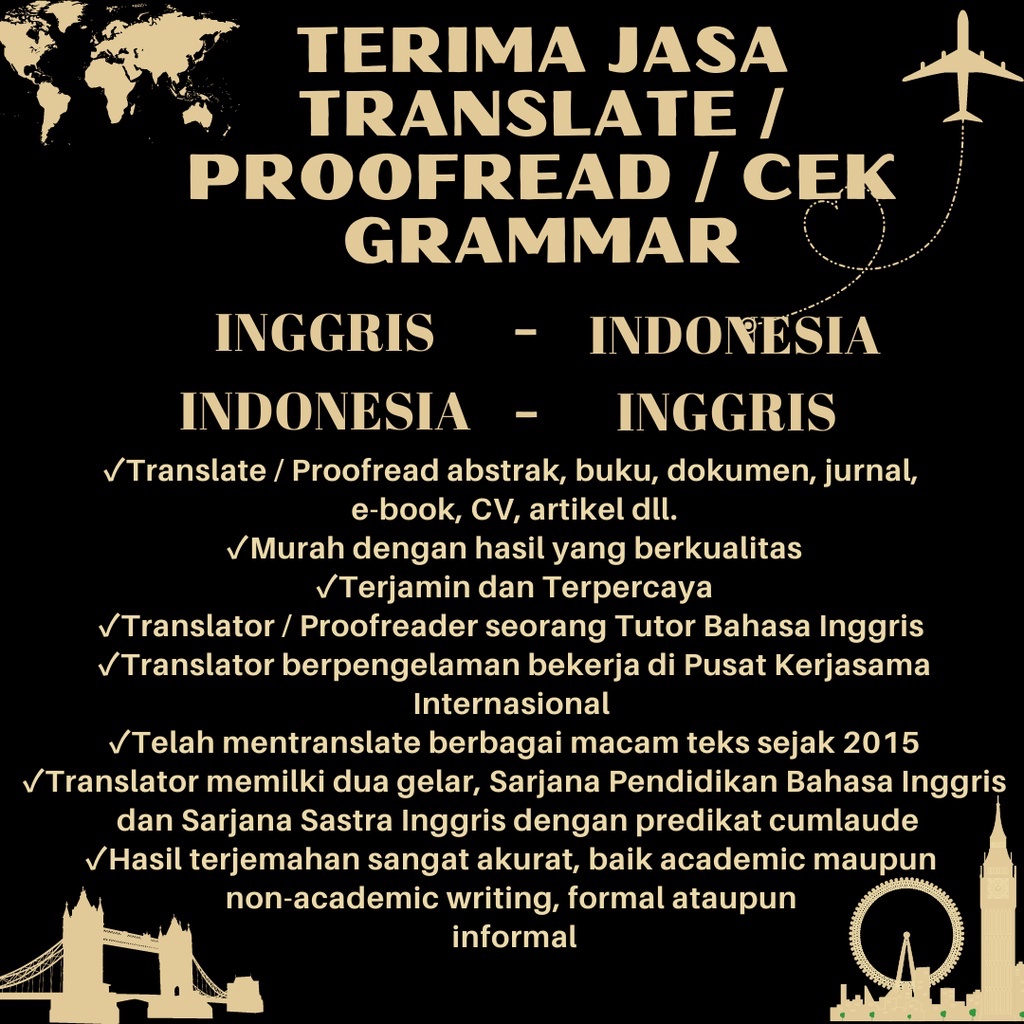 Jual JASA TERJEMAHAN/TRANSLATE INGGRIS-INDONESIA & INDONESIA-INGGRIS ...