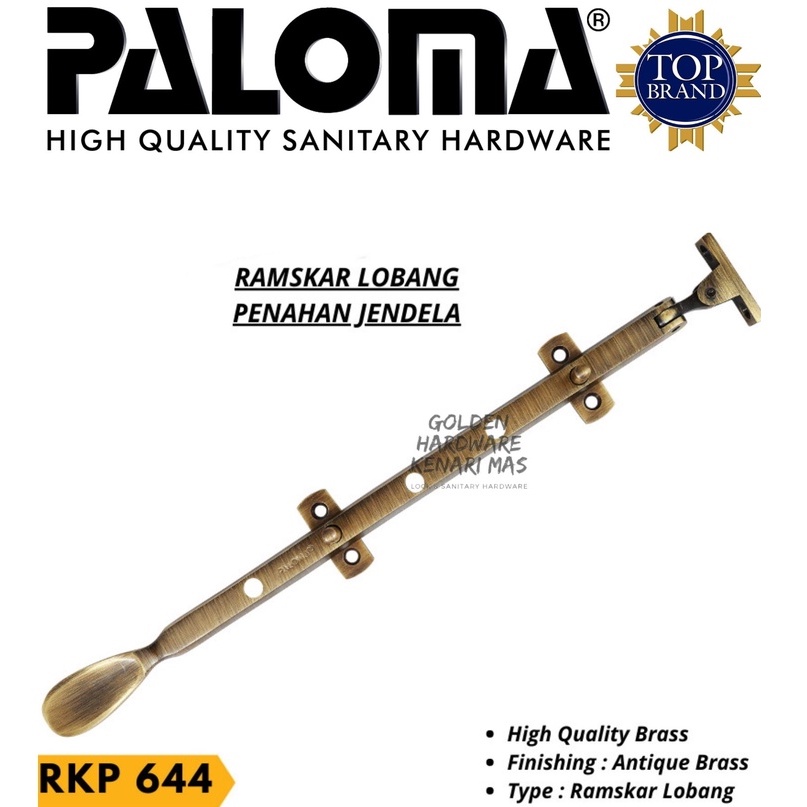 Jual PALOMA RKP 644 PENAHAN JENDELA LAMSKAR WINDOW RAMSKAR LOBANG 605 ...