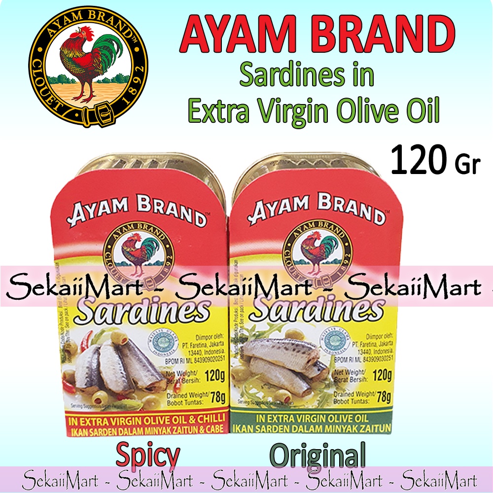 Jual Ayam Brand Sardines In Extra Virgin Olive Oil With Chili Ikan Sarden Minyak Zaitun Kaleng 7480