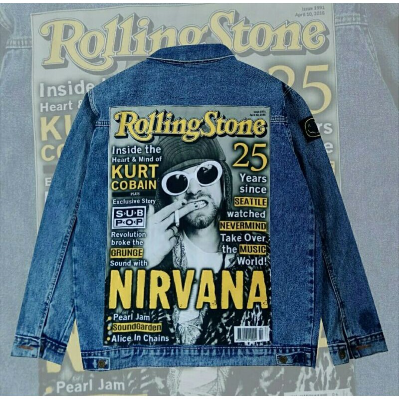 Jual JAKET DENIM BACKPATCH DESAIN NIRVANA KURT COBAIN Shopee Indonesia