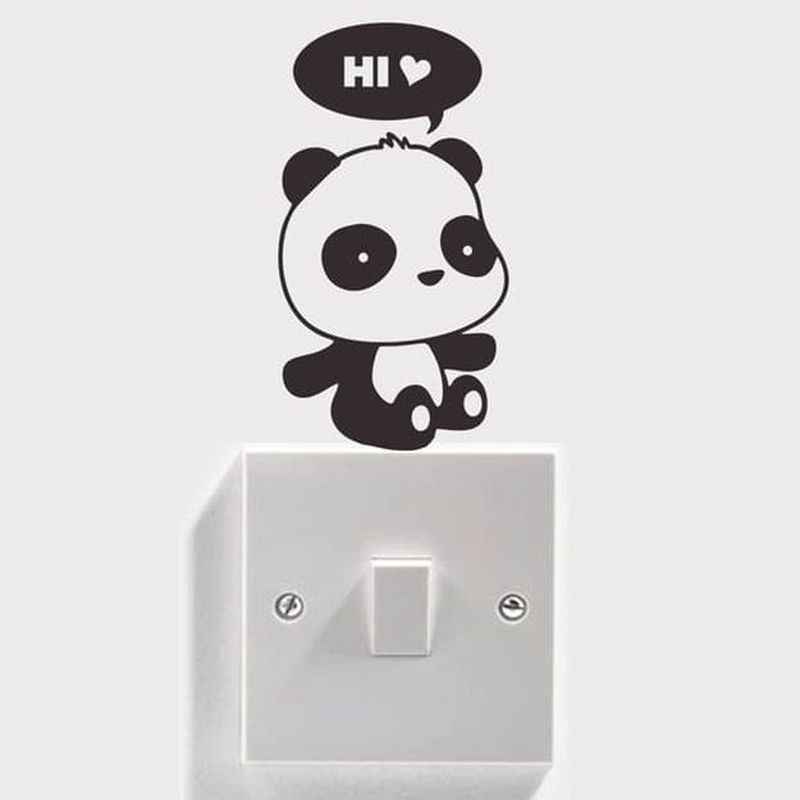 Jual Sticker Saklar Lampu Panda Hi Sticker Tombol Lampu Dekorasi Wall