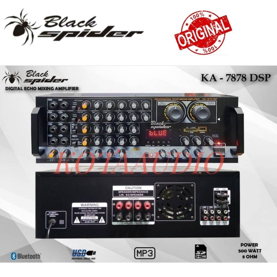 Jual POWER AMPLIFIER BLACK SPIDER KA 7878 DSP BLACKSPIDER KA7878 DSP