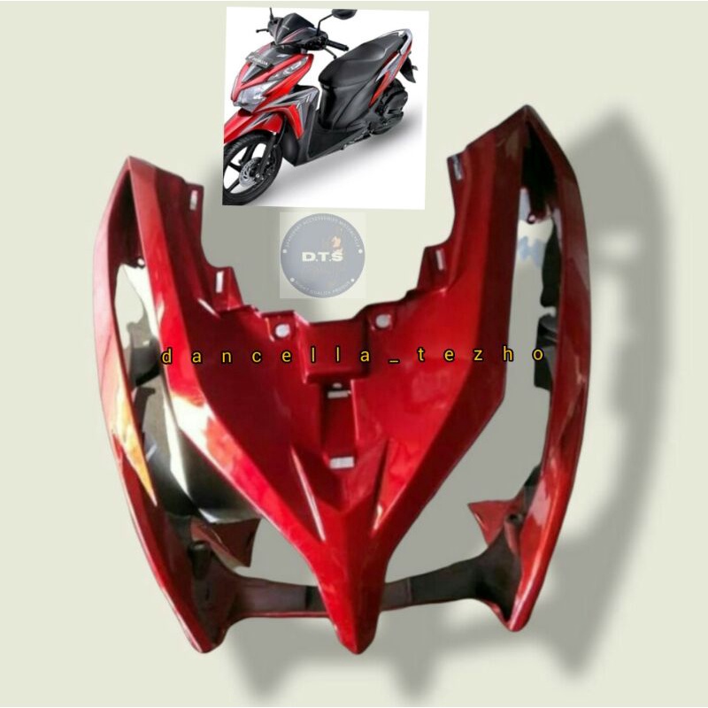 Jual COVER BODY DEPAN VARIO TECHNO FI 125 OLD MERAH TAMENG DEPAN VARIO