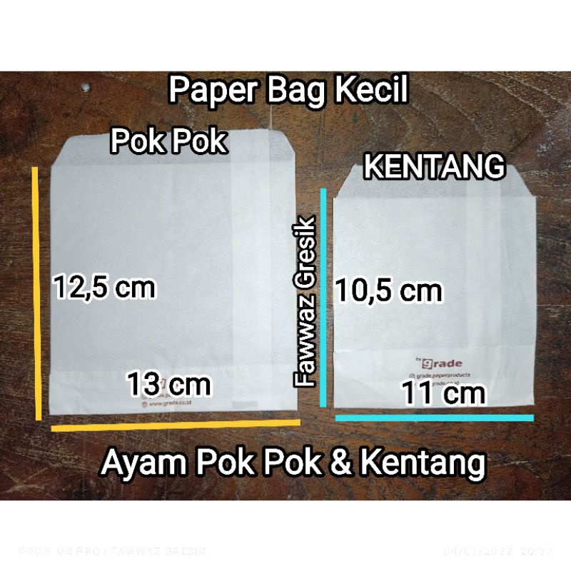 Jual Isi Kantong Kertas Paper Bag Kentang Pok Pok Grade Kantong