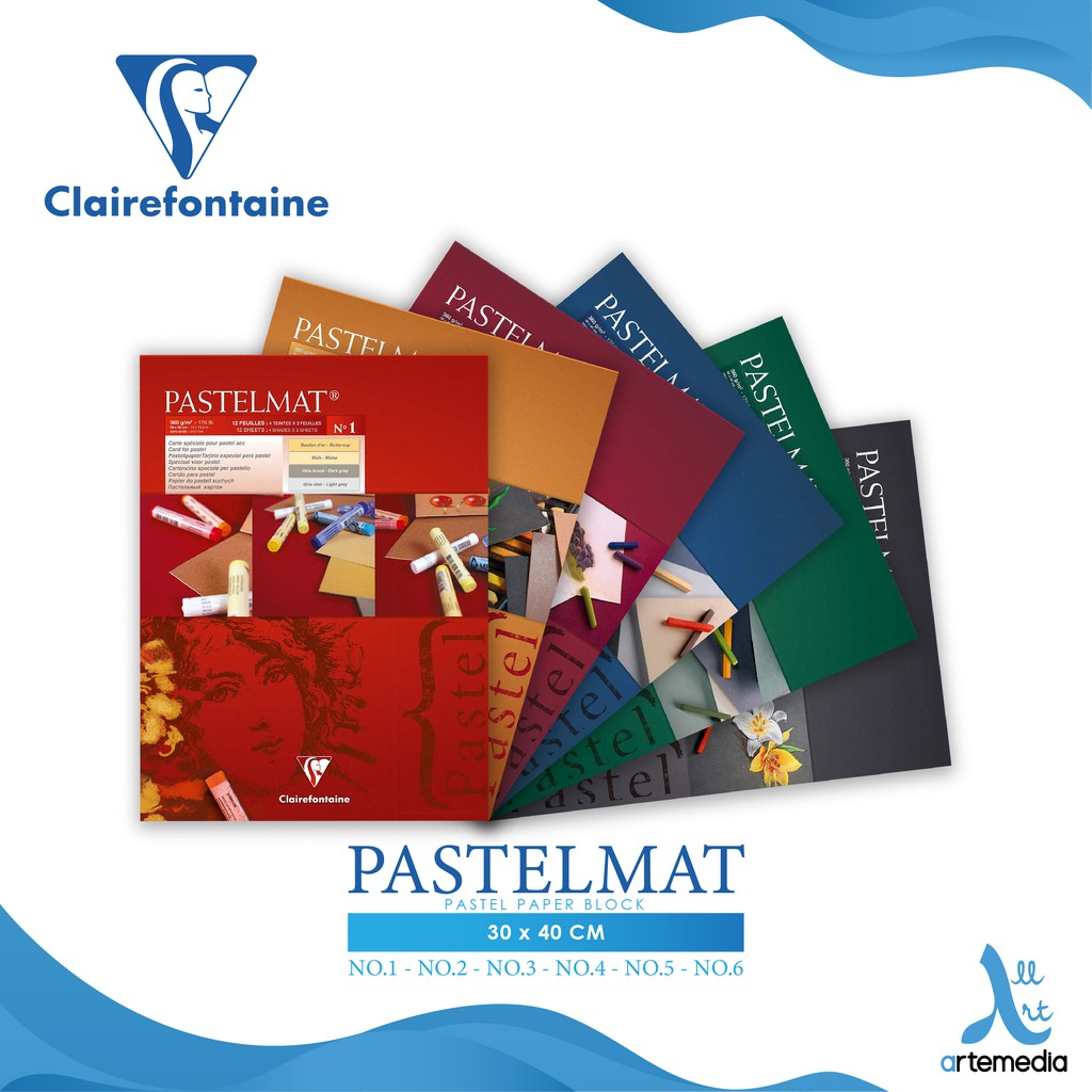 Clairefontaine : No.1 : Pastelmat Pad : 30x40cm : 12 Sheets : 360gsm