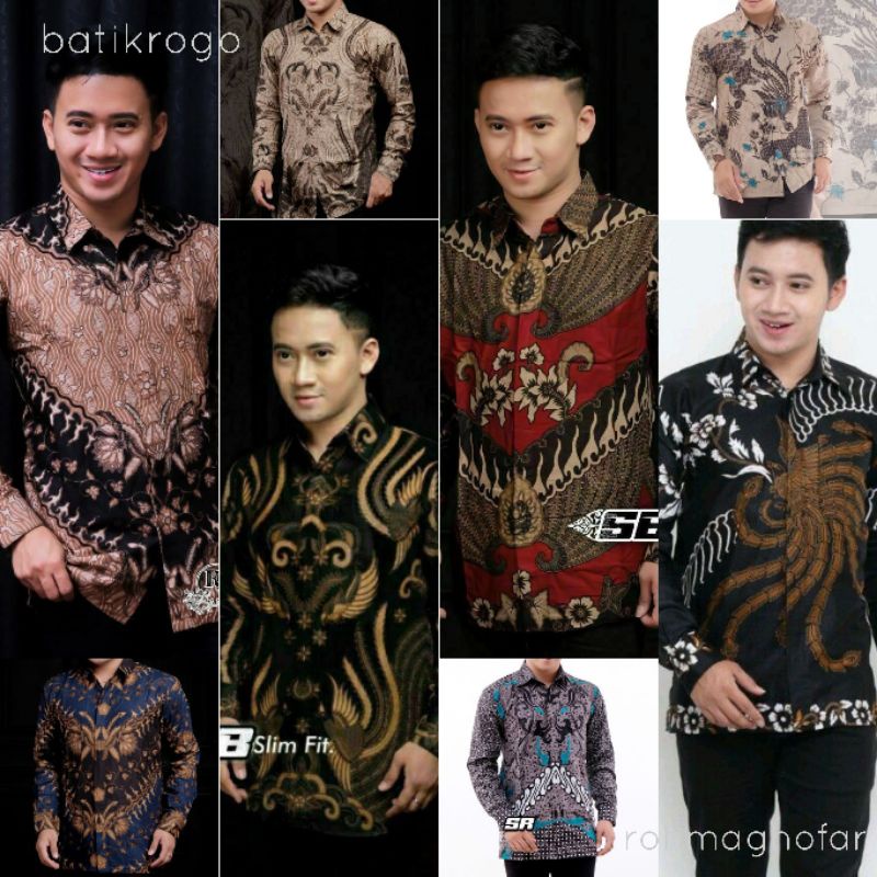 Jual Rogo Batik Pria Kemeja Pria Lengan Panjang Batik HRB026 Kenongo ...