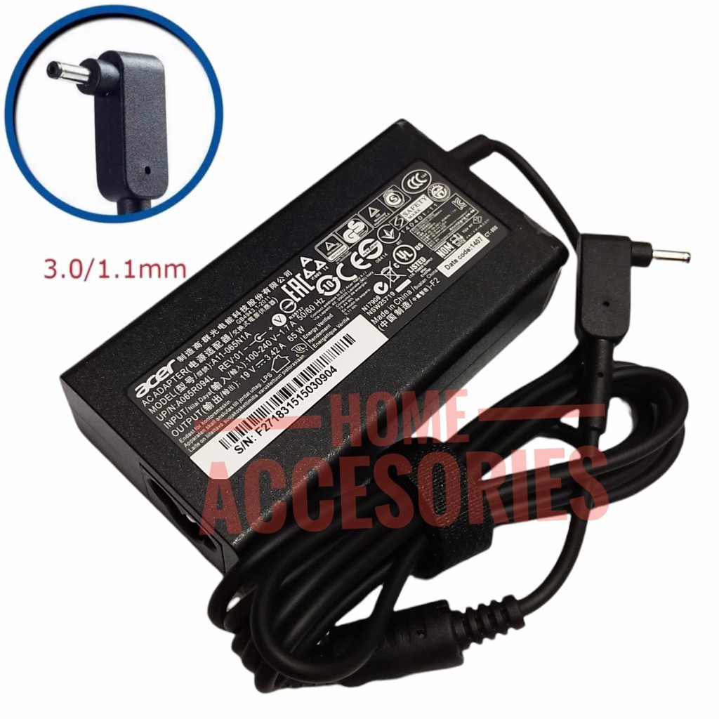 thumbnail image 2 of 65W N15Q8 N15Q9 Laptop Charger For Acer Chromebook C720 C720P R11 R13 – Pwr 2 of 2