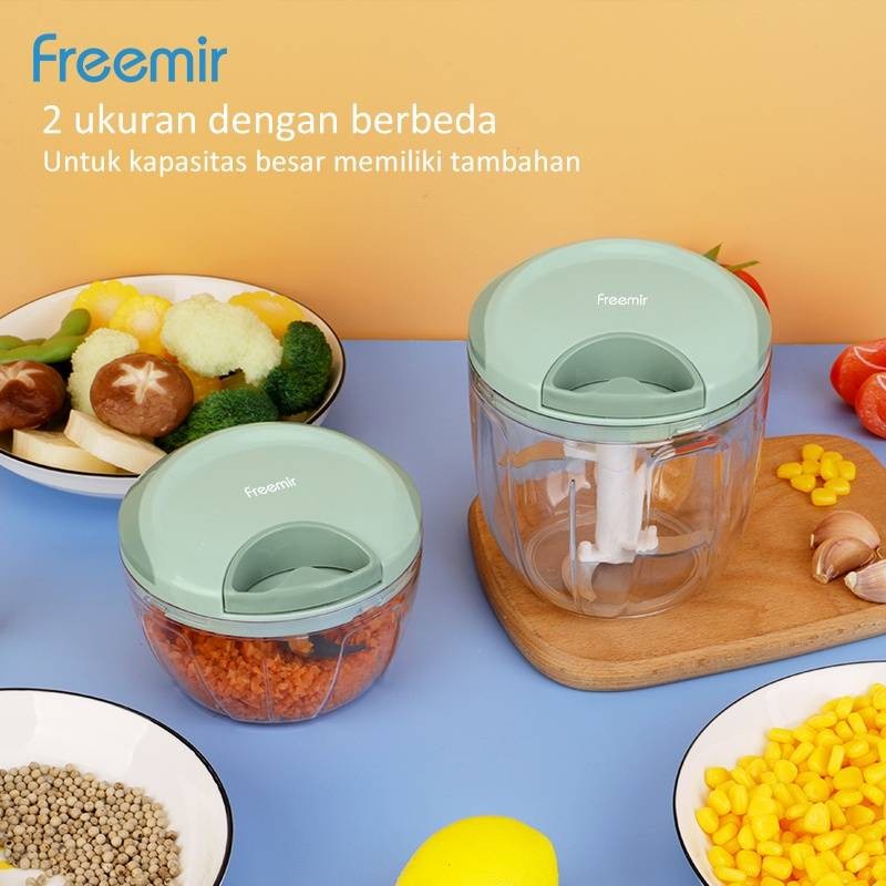 Jual Freemir Penggiling Daging / Sayuran / Bumbu Dapur Manual 520ML ...