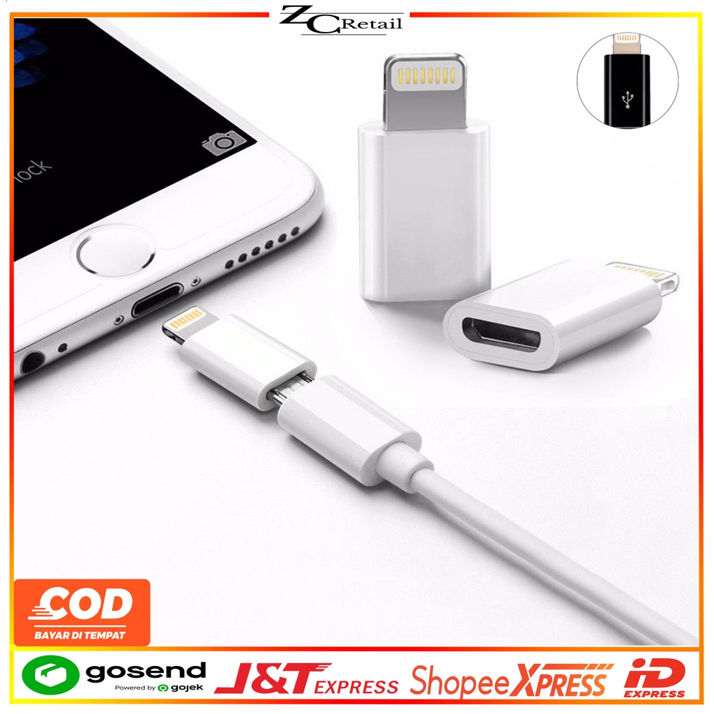 Jual Alat Converter Konverter Conector Lightning Lighting To Micro Usb