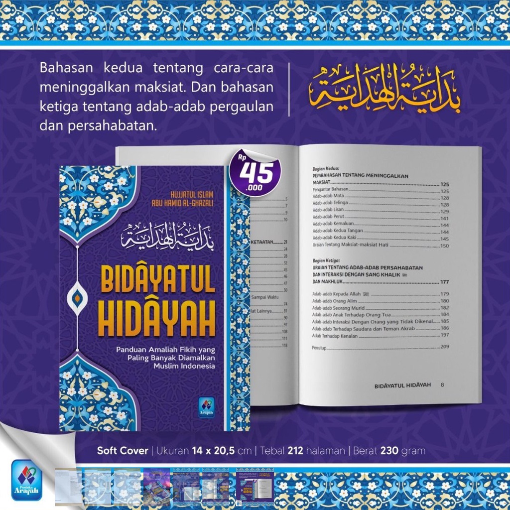 Jual Terjemah Kitab Bidayatul Hidayah Panduan Amaliah Fikih Pustaka Arafah Shopee Indonesia 6801