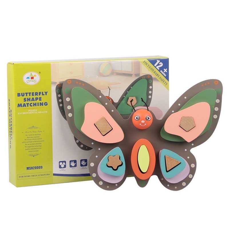 Jual butterfly shape matching mainan bongkar pasang belajar mengenal ...