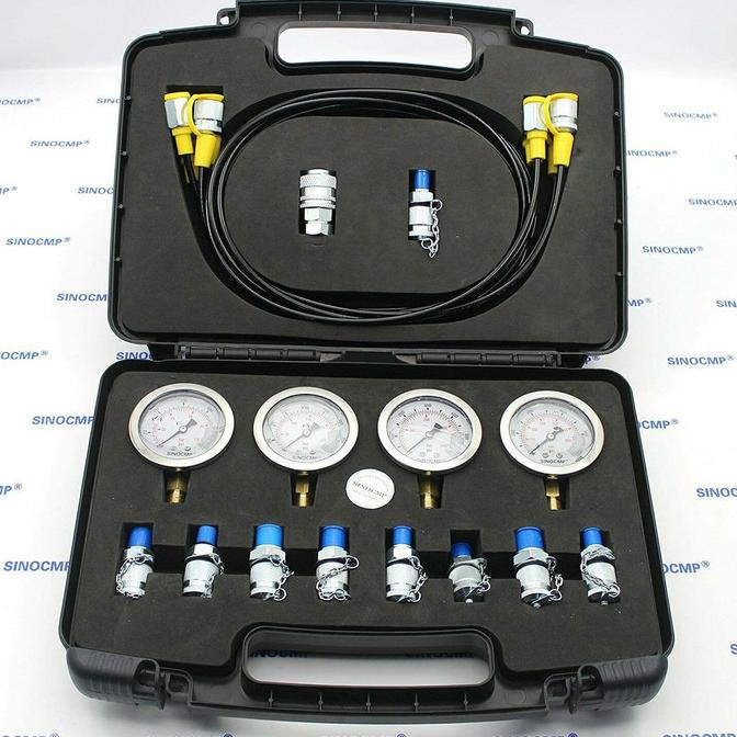 Jual Hydraulic Pressure Gauge SINOCMP Excavator Hidraulic Test Kit ...