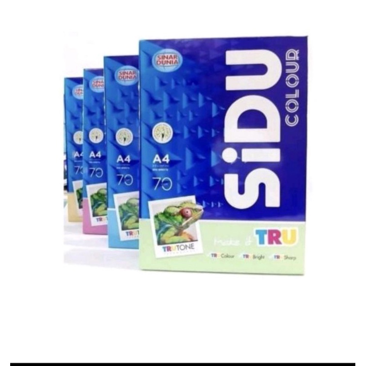 Jual Kertas HVS WARNA 70 gram SIDU A4 | Shopee Indonesia