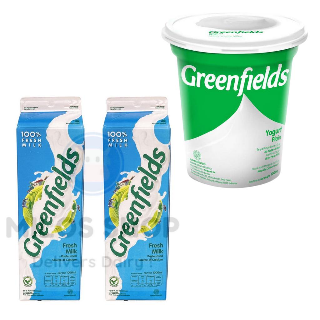Jual Susu Greenfields Fresh Milk 1L 1 liter / Greenfields Yoghurt PLAIN