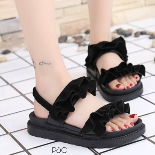 Jual Sandal tali sandal platform sandal korea Shopee Indonesia