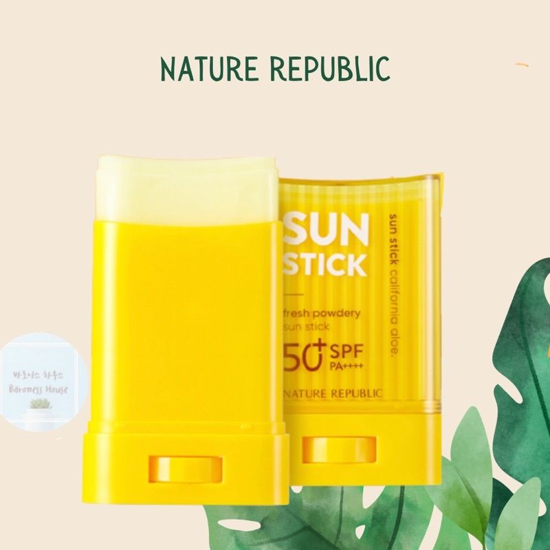 Jual Nature Republic California Aloe Fresh Powdery Sun Stick SPF 50+ PA++++ Original Shopee
