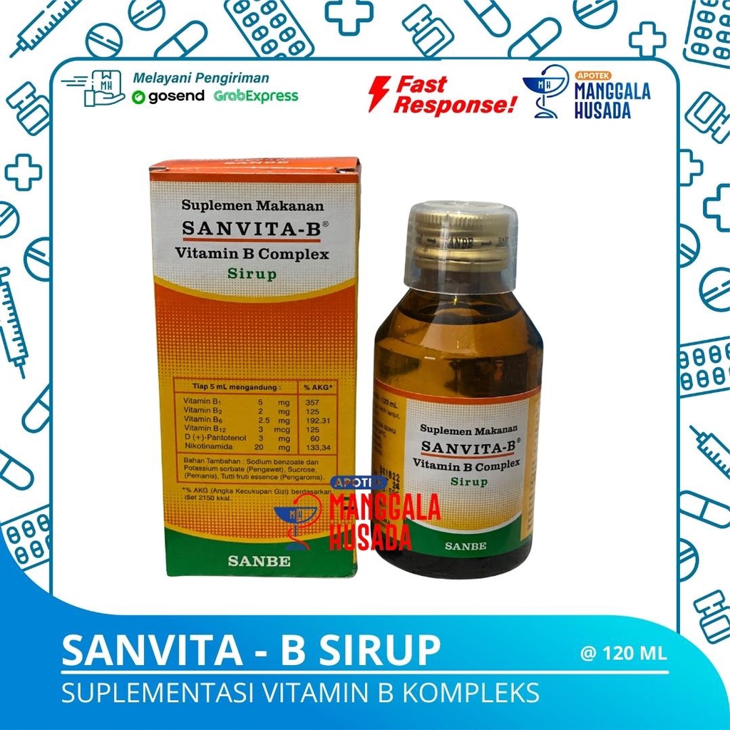 Jual SANVITA B VITAMIN B COMPLEX SIRUP @ 120 ML | Shopee Indonesia