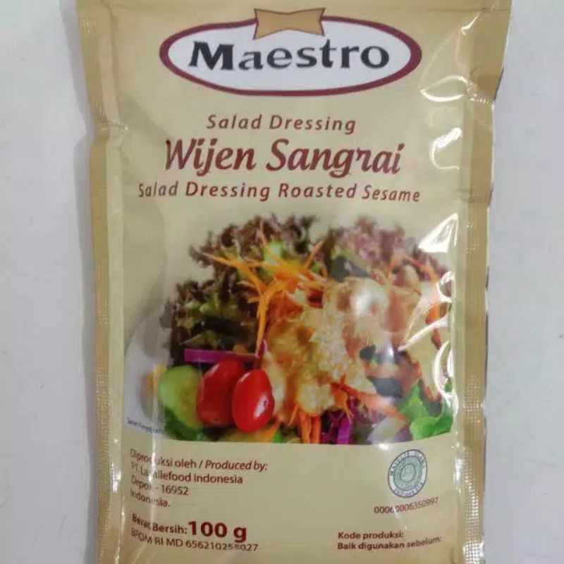 Jual Maestro All Variant Light And Salad Dressing Wijen Sangrai 100 Gram