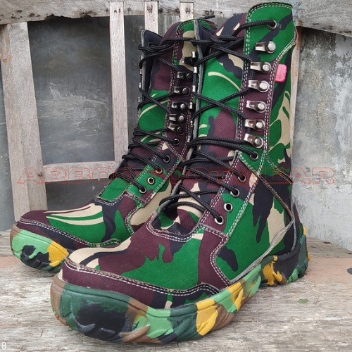 Jual Sepatu PDL Pria tni FULL loreng/sepatu loreng raider/ sepatu tni ...