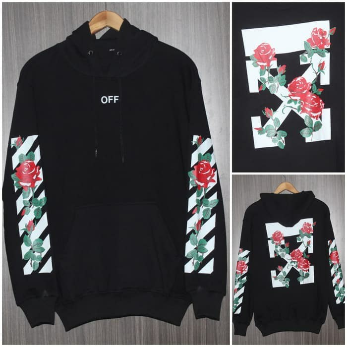 Off white rose hoodie price best sale