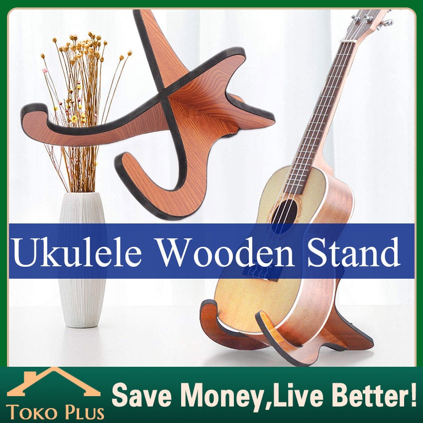 Jual Lipat Rak Berdiri Guitar Bahan Kayu Stand Holder Gitar / Biola ...