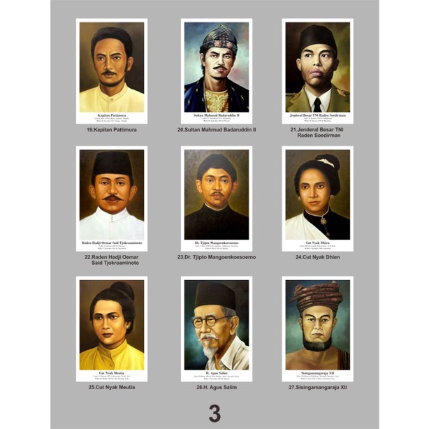 Jual Poster Pahlawan Nasional 19 36 A4 Shopee Indonesia