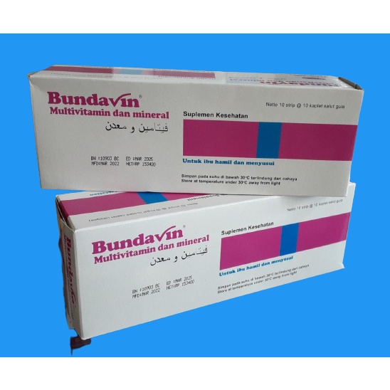 Jual Bundavin Tablet Per Box dan Kaleng Multivitamin Untuk Ibu Hamil ...