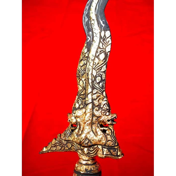 Jual Keris Naga Kembar Handle Putut Warangka Loreng Shopee Indonesia